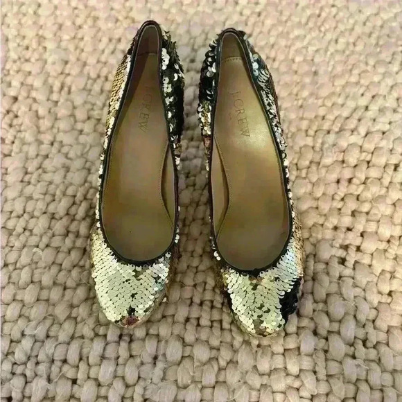 J Crew women’s sequin‎ color changing heels size 7 - Picture 7 of 7